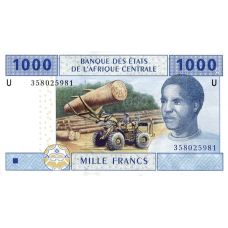 P207U Cameroon -1000 Francs Year 2002 (Various Signatures)